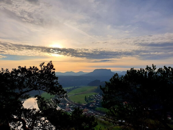 Sonnenaufgang auf der Bastei im Januar 2022