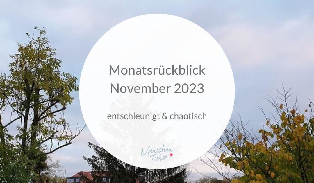 Monatsrückblick November 2023: entschleunigt & chaotisch