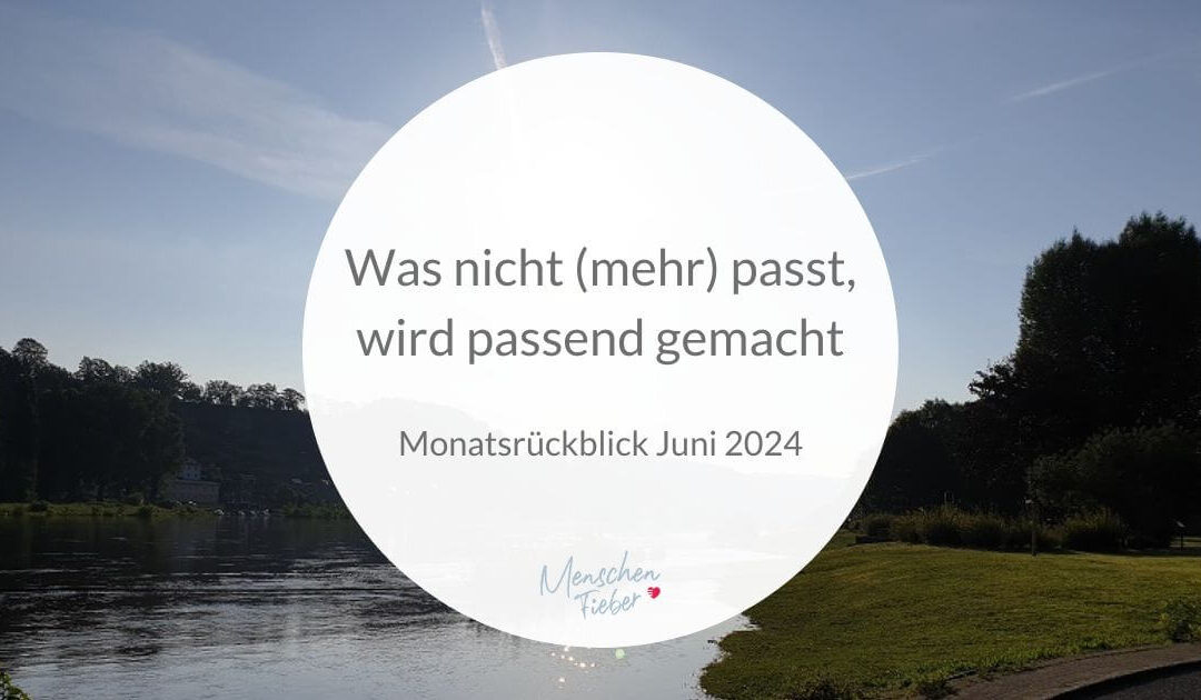 Monatsrückblick Juni 2024: Was nicht (mehr) passt, wird passend gemacht