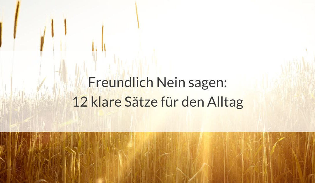 Freundlich Nein sagen: 12 klare Sätze für den Alltag